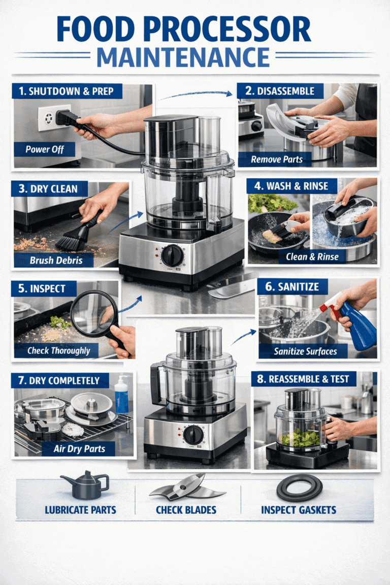 Food Processor Cleaning & Maintenance
